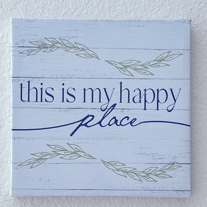 ✅ 3/$18 🆕 THIS IS MY HAPPY PLACE Canvas Wall Art, 8.5 x 8.5 in